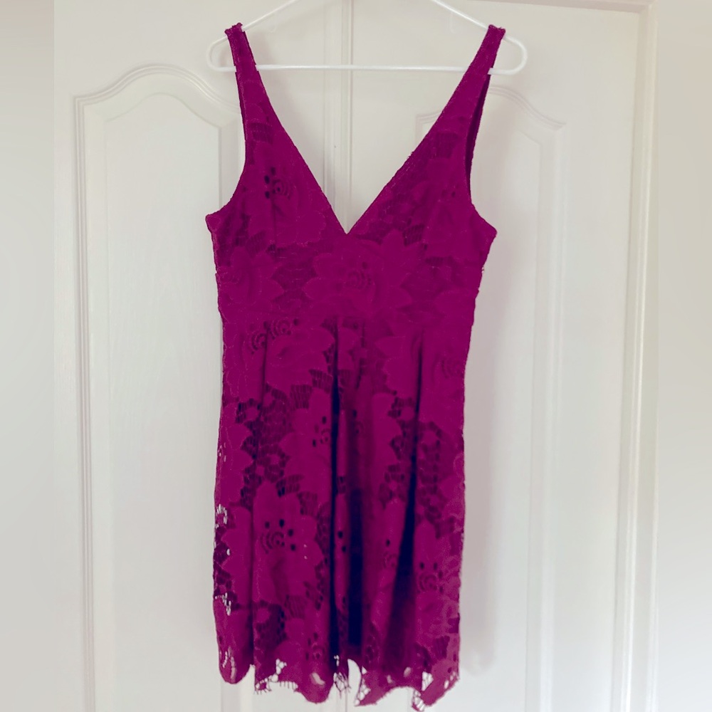 Free People Fuchsia Mini Dress